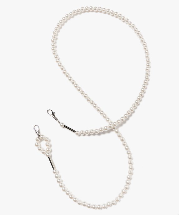 Collier porte téléphone en perles avec mousquetons vue2 - GEMO (ACCESS) - GEMO