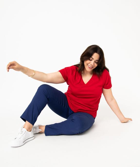 Pantalon coupe Regular taille ajustable femme grande taille vue1 - GEMO (G TAILLE) - GEMO
