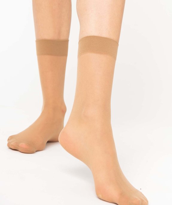 Socquettes femme en voile mousse transparent (lot de 6) vue2 - PREMIER PRIX BY GEMO - GEMO