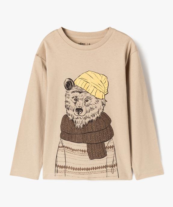 T-shirt manches longues imprimé garçon vue1 - GEMO 4G GARCON - GEMO