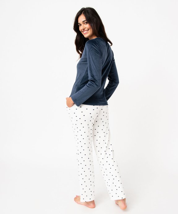 Pyjama en velours femme - LuluCastagnette vue3 - LULUCASTAGNETTE - GEMO