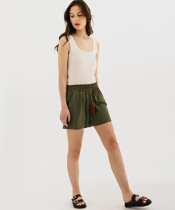 Débardeur en coton avec finitions dentelées femme vue4 - GEMO(FEMME PAP) - GEMO