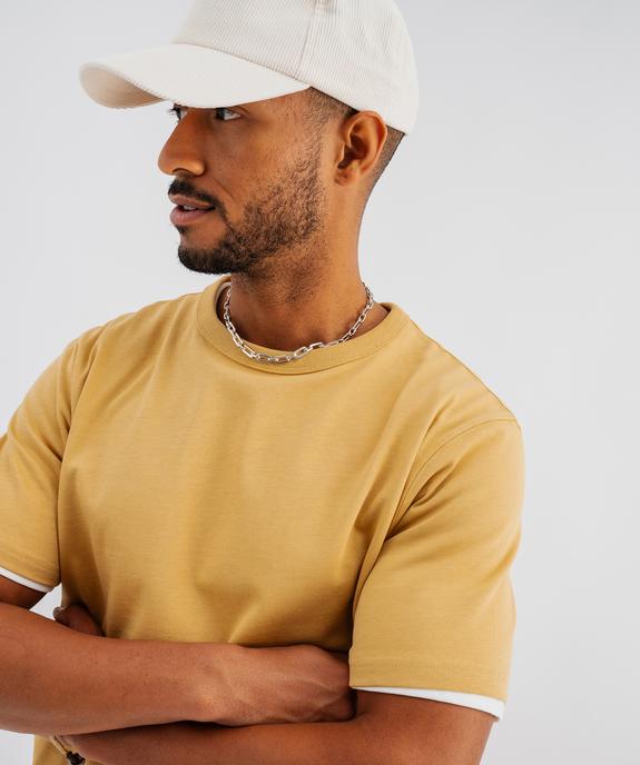 Tee-shirt manches courtes et col rond homme vue3 - GEMO (HOMME) - GEMO