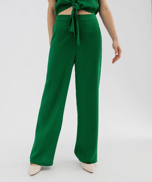 Pantalon ample, fluide et texturée femme vue2 - GEMO(FEMME PAP) - GEMO