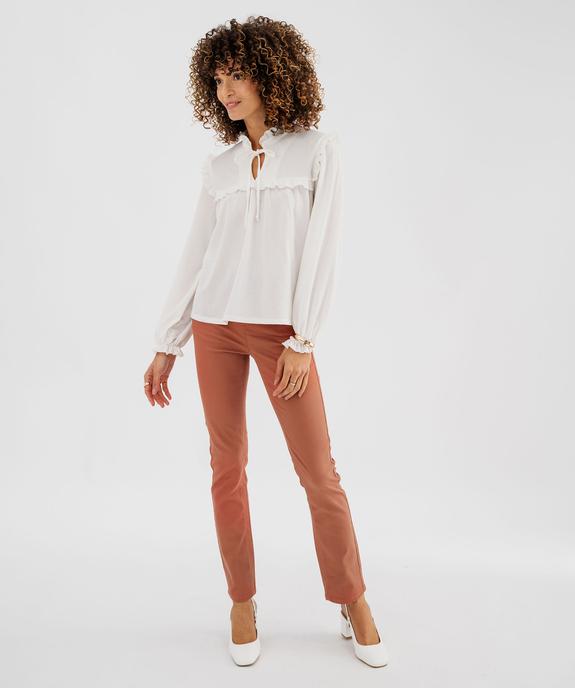 Blouse manches longues à col V femme vue4 - GEMO 4G FEMME - GEMO