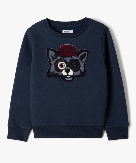 Sweat avec motif en relief garçon vue2 - GEMO (ENFANT) - GEMO