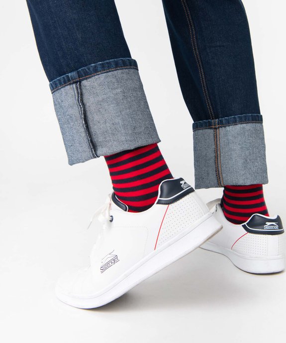 Chaussettes homme tige haute rayées - La Chaussette vue5 - MAISONBROUSSAUD - GEMO