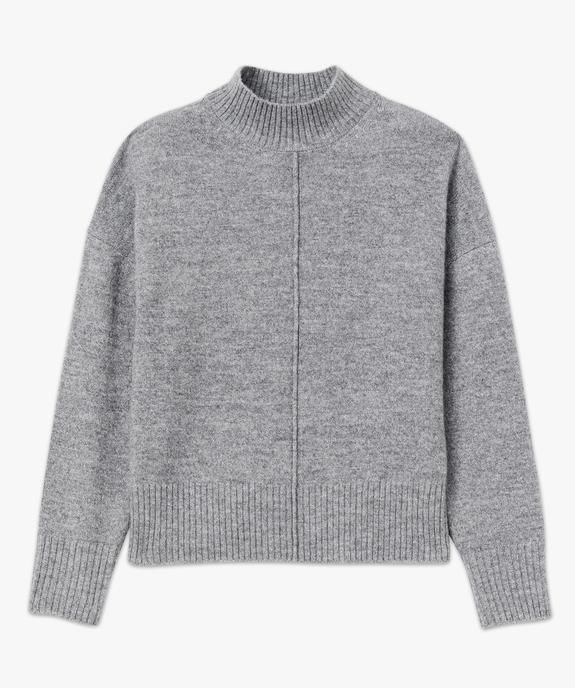 Pull col montant avec couture sur l’avant femme vue4 - GEMO(FEMME PAP) - GEMO