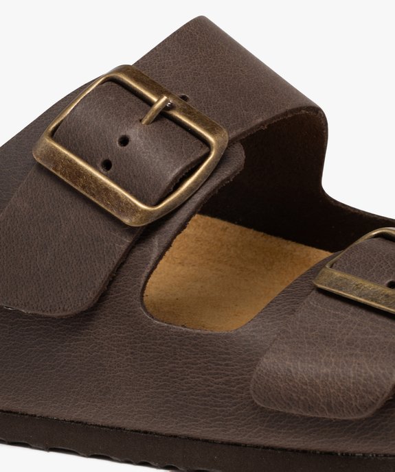 Sandales mules confort en cuir 2 brides homme vue6 - TANEO GEMO FOR GOOD - GEMO