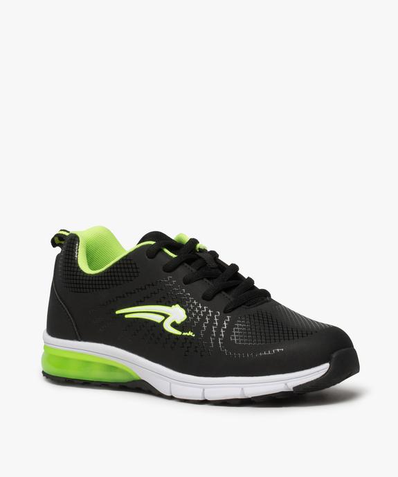Baskets garçon bicolores à lacets et détails fluo - Airness vue2 - AIRNESS - GEMO