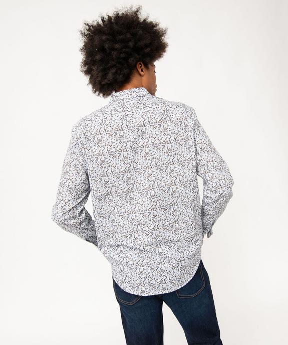 Chemise manches longues à fleurs homme vue3 - GEMO (HOMME) - GEMO