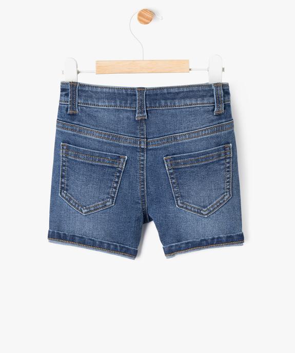 Short en jean extensible coupe slim bébé garçon vue3 - GEMO 4G BEBE - GEMO