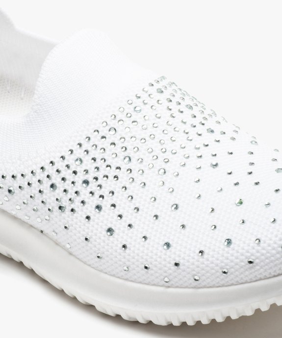 Baskets fille running unies à strass et sans lacets  vue6 - GEMO (ENFANT) - GEMO