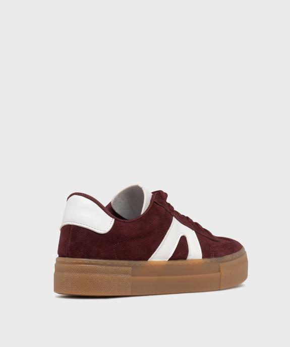 Baskets dessus cuir avec patchs léopard femme - Camps United vue5 - CAMPS - GEMO