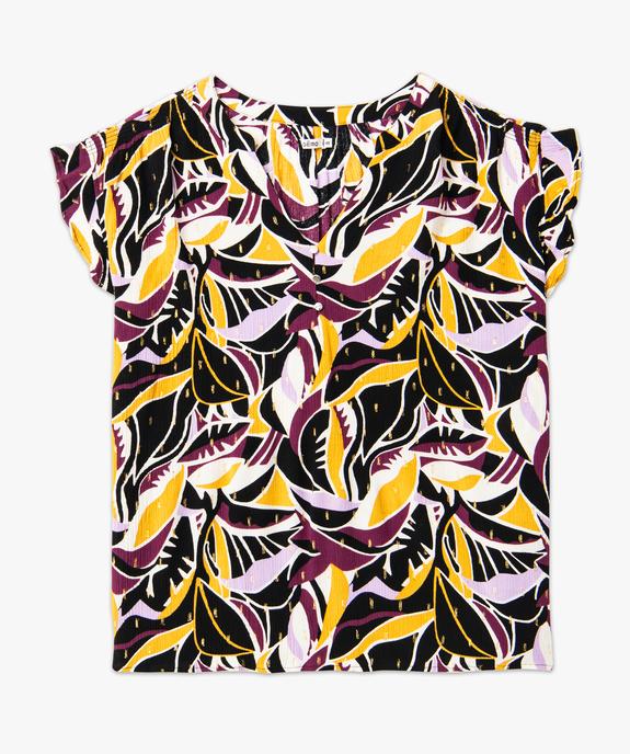 Blouse imprimée à manches courtes femme grande taille vue4 - GEMO (G TAILLE) - GEMO