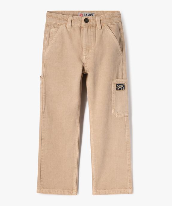 Pantalon cargo toile coupe droite garçon vue1 - CAMPS - GEMO