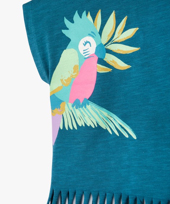 Tee-shirt à franges et manches courtes bébé fille vue2 - GEMO(BEBE DEBT) - GEMO