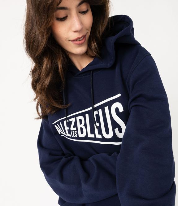 Sweat à capuche en molleton imprimé - Allez les Bleus vue8 - ALLEZ LES BLEUS - GEMO