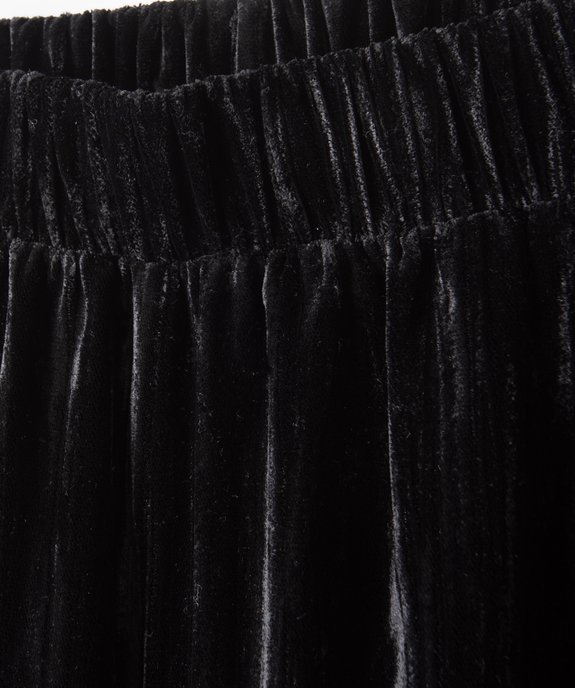 Pantalon fille large en velours froissé vue2 - GEMO (JUNIOR) - GEMO