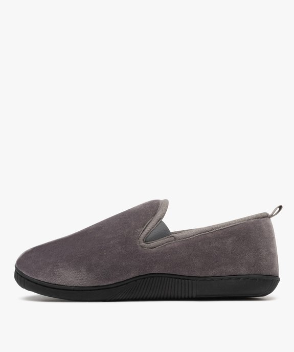 Chaussons homme pantoufles en velours ras Olympia vue3 - OLYMPIA - GEMO