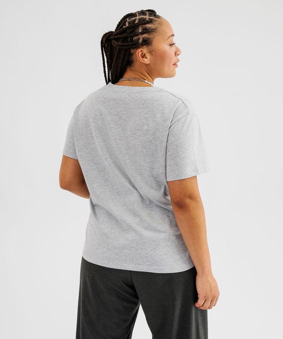 Tee-shirt manches courtes à col V femme grande taille vue3 - GEMO 4G GT - GEMO