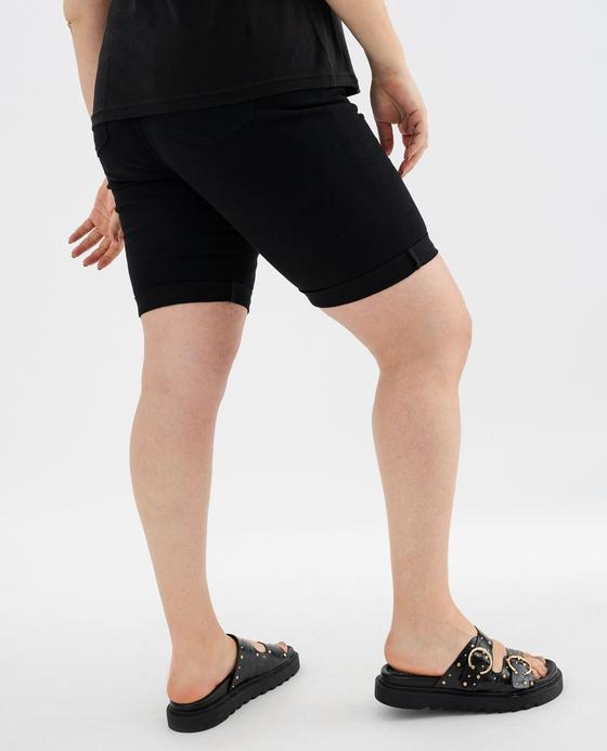 Bermuda à revers en coton stretch femme grande taille - GEMO 4G GT Bermuda à revers en coton stretch femme grande taille vue7 - GEMO 4G GT - GEMO