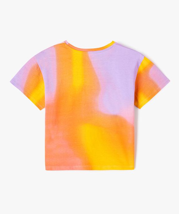 Tee-shirt à manches courtes multicolore fille vue3 - GEMO 4G FILLE - GEMO