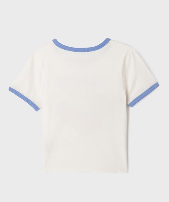 Tee-shirt manches courtes à motif vintage fille vue4 - GEMO 4G FILLE - GEMO