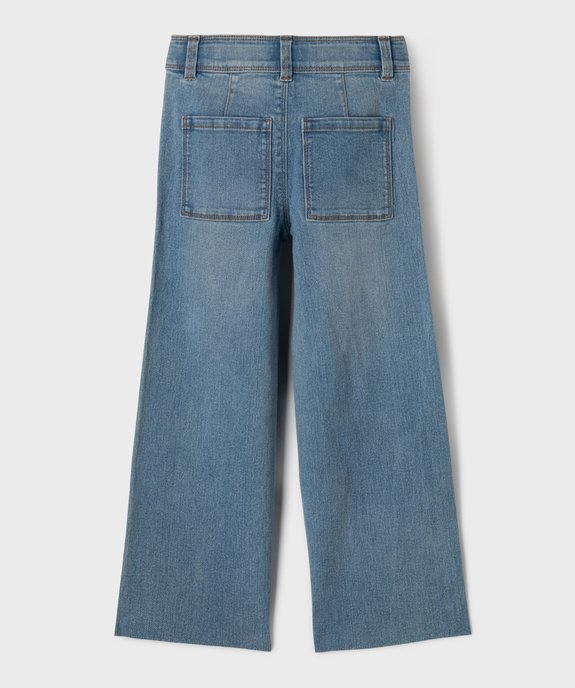 Jean wide leg avec taille ajustable fille vue3 - GEMO (ENFANT) - GEMO