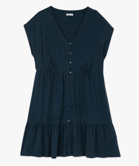Robe à manches courtes en Lyocell et viscose femme grande taille vue4 - GEMO (G TAILLE) - GEMO