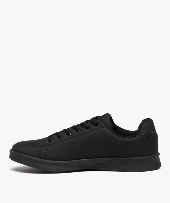 Baskets homme monochromes à lacets - Hummel vue3 - HUMMEL - GEMO