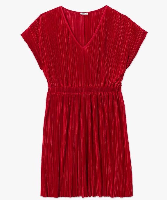 Robe manches courtes en maille plissée femme grande taille vue4 - GEMO (G TAILLE) - GEMO