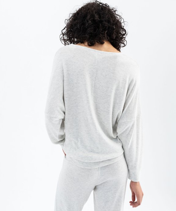 Haut de pyjama à manches chauve-souris femme vue9 - GEMO 4G FEMME - GEMO