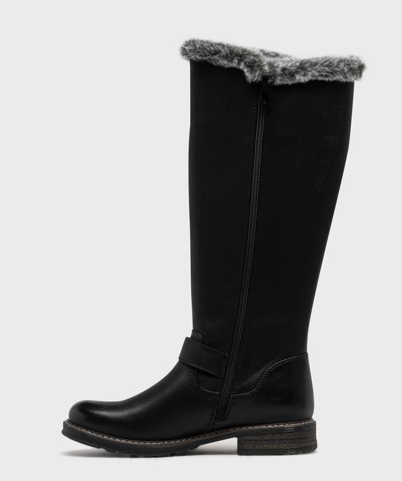 Bottes esprit biker avec fourrure imitation femme - Valentina Baldano vue3 - VALENTINA BALDA - GEMO