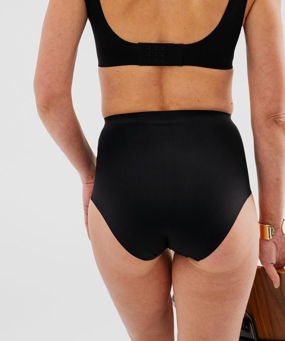 Culotte taille haute unie en microfibre femme vue4 - GEMO(HOMWR FEM) - GEMO