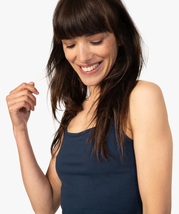 Débardeur uni à fines bretelles femme vue2 - GEMO(FEMME PAP) - GEMO