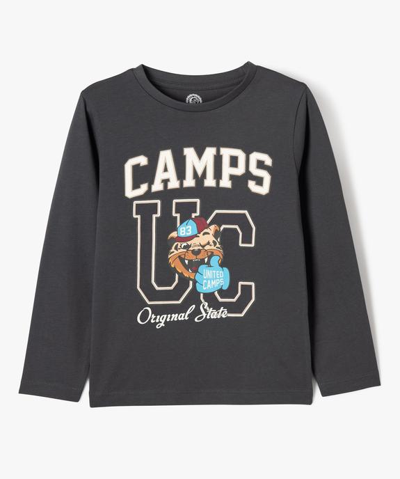 T-shirt manches longues imprimé campus garçon vue1 - CAMPS GEMO FOR GOOD - GEMO