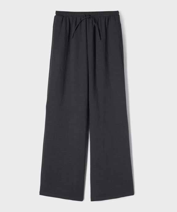 Pantalon large fluide avec taille ajustable fille vue3 - GEMO (JUNIOR) - GEMO