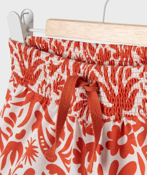 Short imprimé en maille bébé fille vue2 - GEMO 4G BEBE - GEMO