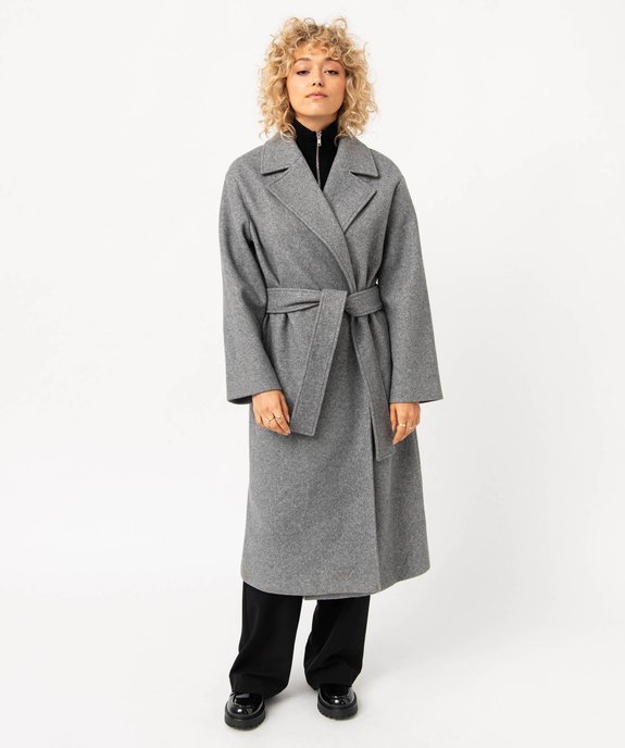 Manteau long aspect drap de laine femme  vue1 - GEMO(FEMME PAP) - GEMO