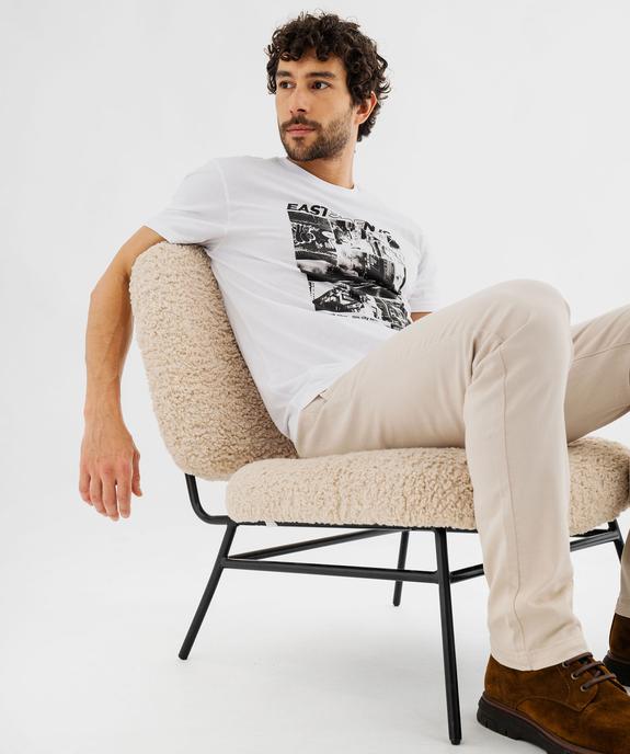 Tee-shirt manches courtes en coton imprimé homme vue1 - GEMO (HOMME) - GEMO