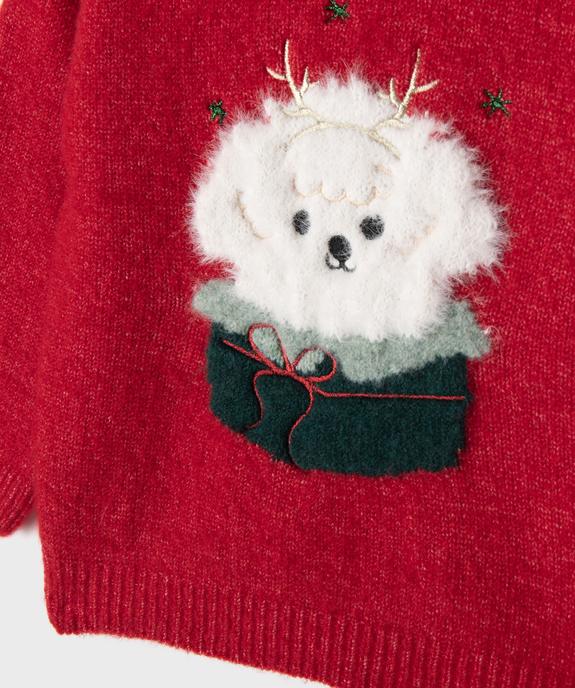 Pull de Noël en maille douce et chaude bébé fille vue2 - GEMO(BEBE DEBT) - GEMO
