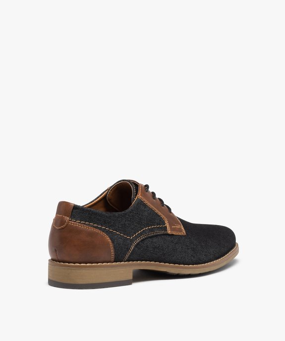 Derbies homme bicolores en denim  vue4 - GEMO(URBAIN) - GEMO