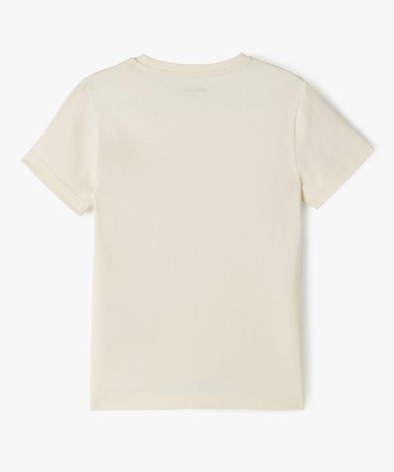 Tee-shirt uni avec poche garçon vue3 - GEMO (ENFANT) - GEMO