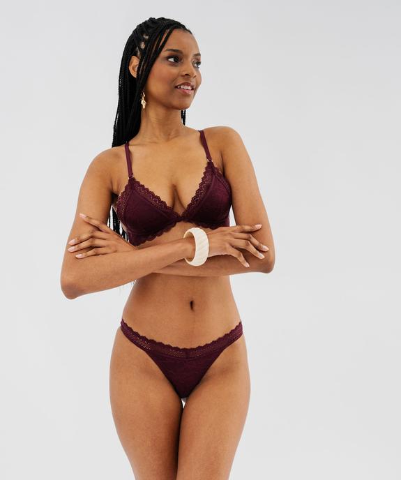 Soutien-gorge triangle paddé effet push-up sans armatures femme vue4 - GEMO(HOMWR FEM) - GEMO