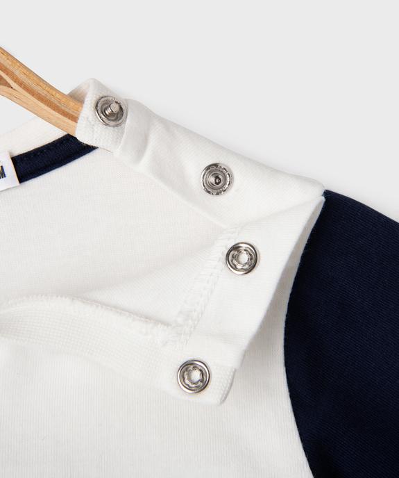 Tee-shirt à manches courtes contrastantes bébé garçon - LuluCastagnette vue3 - LULU CASTAGNETTE GEMO FOR GOOD - GEMO