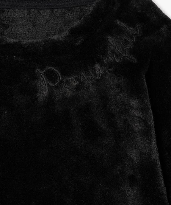 Pyjama en maille  et velours fille vue2 - GEMO (JUNIOR) - GEMO