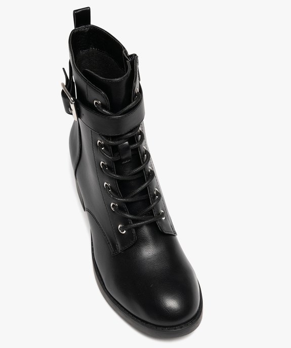 Bottines femme à talon carré et à lacets avec bride à boucle vue6 - VALENTINA BALDA - GEMO