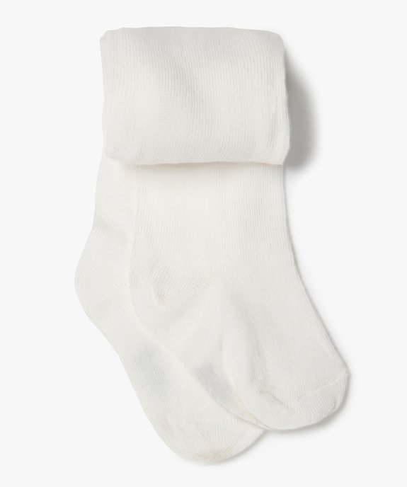 Collant uni bébé fille vue1 - GEMO 4G BEBE - GEMO