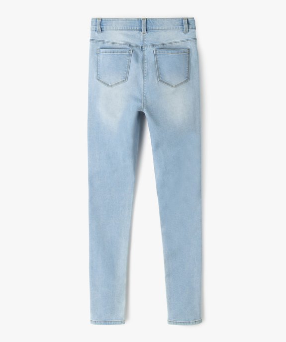 Jean fille coupe ultra skinny taille haute vue4 - GEMO 4G FILLE - GEMO